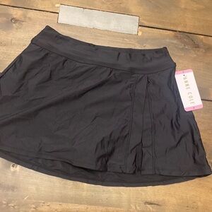 Anne‎ Cole swim bottom black skirt UPF 50 new with tags size S